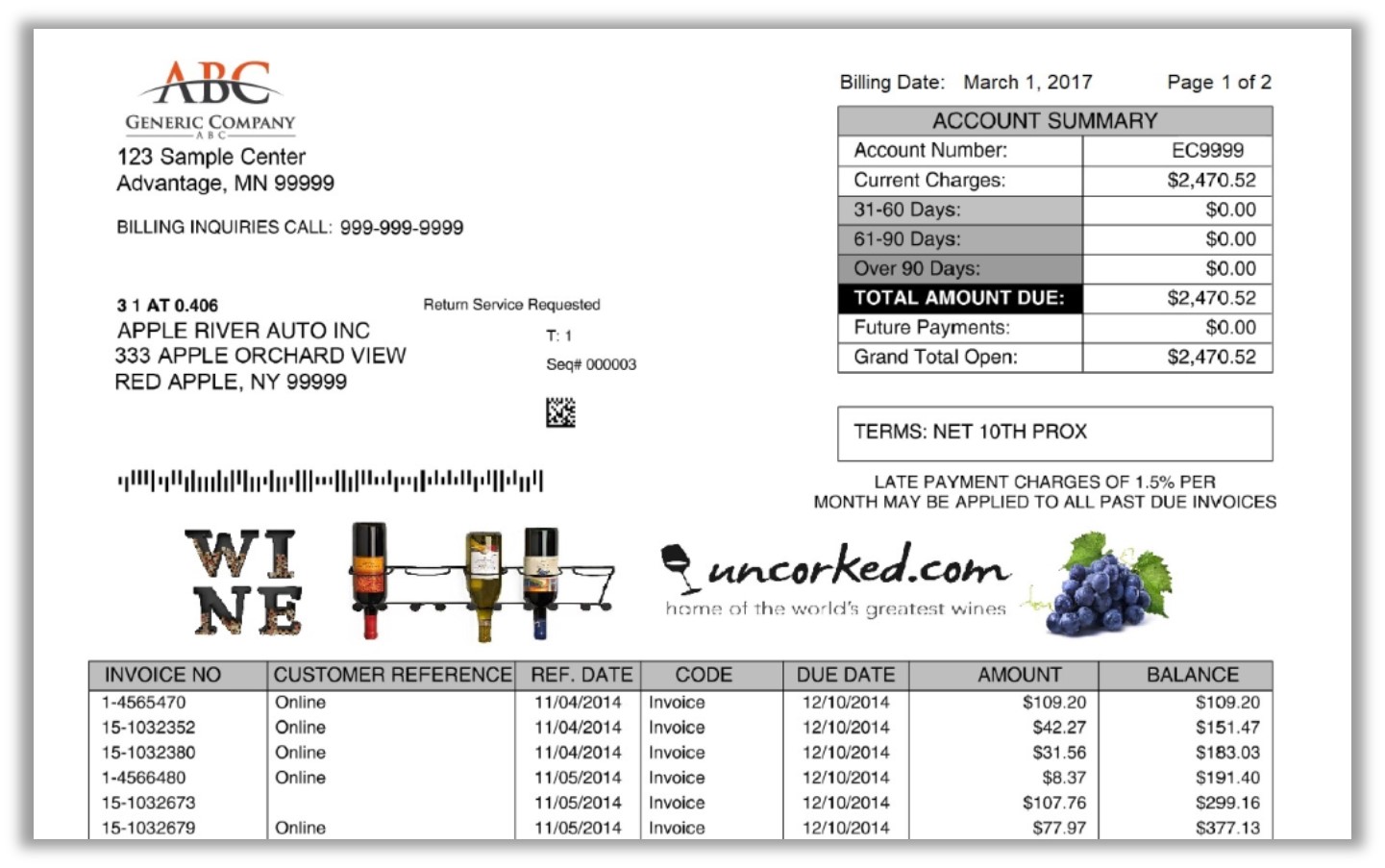 invoice redesign, bill redesign