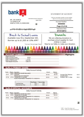 banking invoice redesign, banking bill redesign