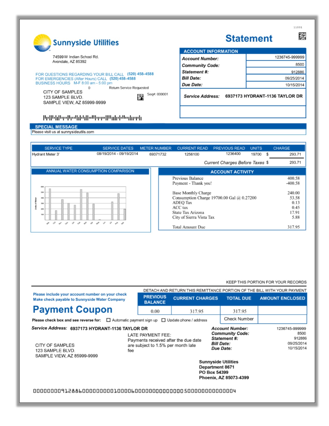 utility invoice redesign, utilities bill redesign